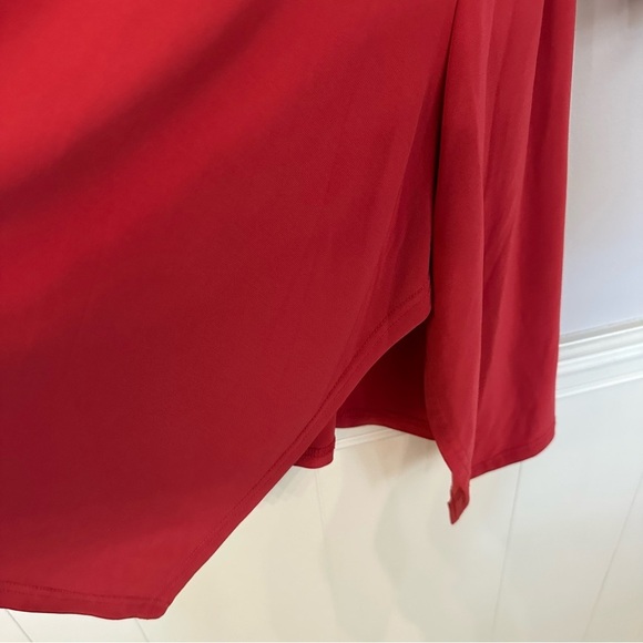 Boutique Women’s 3/4 Sleeve Dark Magenta Pink Tunic Scoop Neck Top Size 1X GUC - Picture 5 of 6